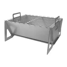 Mini Churrasqueira Portátil com Grelha de Aço Galvanizado Desmontável Churrasco Afli