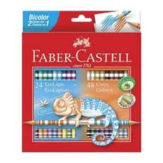 Lápis de Cor Bicolor 24 Lápis/48 Cores Faber-Castell