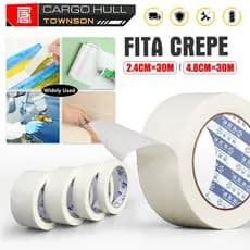Fita Crepe Branca Larga 24mm 48mm 30 Metros - Uso Geral Profissional