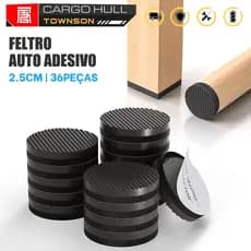 Protetor Feltro Auto Adesivo Protetores de Piso 54Pc EVA   2,5cm Móveis Pé Cadeira Mesa