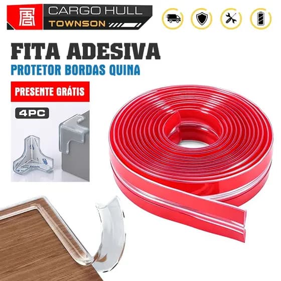Fita Adesiva Protetor De Bordas Quina 4M Faixas Anticolisão【Grátis 4 peças Protetor Quina】