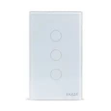 Ekaza Interruptor Inteligente Zigbee vidro 2.5d 3botão Touch Alexa Google home