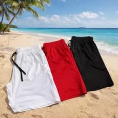 KIT COM 3 BERMUDA DE ELASTANO - COM 3 BOLSO - BOLSO DE TRAS COM VELCRO - COLORIDOS - ACADEMIA - PRAIA - ESPORTES
