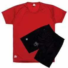 Kit 1 Camiseta Camisa Masculina + 1 Bermudas Academia Esportiva - Conjunto - UNISSEX - SECAGEM RAPIDA 3 BOLSO.