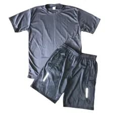 CONJUTO BERMUDA E CAMISETA DRI FIT - "ANTI ODOR"  - SECAGEM RAPIDA - TREINOS- CORRIDAS- ACADEMIA- BIKE - 3 BOLSO