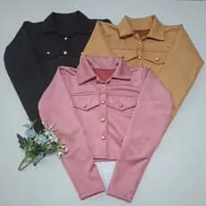Casaco Feminino Suede Do M ao G3 Jaqueta Moda Luxo