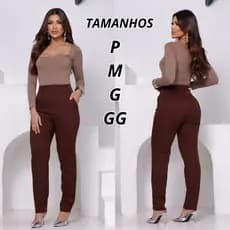 Calça Feminina Alfaiataria Social  Skinny  Do P ao GG Moda Luxo Zarha