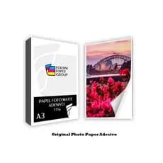 Papel Fotográfico A3 Adesivo 115g Fosco Matte – 100 Folhas Branco Premium Resistente à Água para Jato de Tinta