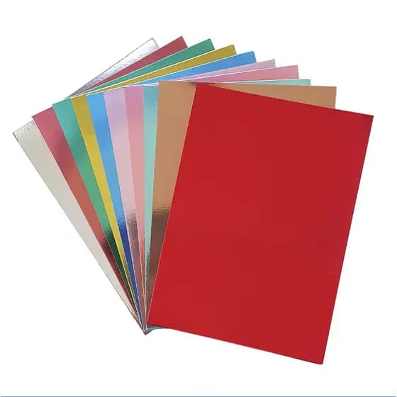 40 Folhas Papel Lamicote Ouro A4 180g 1 Face Laminado Premium Alto Brilho Acabamento Sofisticado
