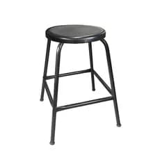 Banco Baixo 45 cm de Metal Empilhavel Assento Plástico Banqueta Bar Preta