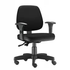 Cadeira Executiva Giratória Para Escritório Job com Back System Ergonômica NR-17 Anatômica Preta