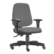 Cadeira Giratória Para Escritório Diretor Back System Ergonômica NR-17 Job Alta Crepe Cinza