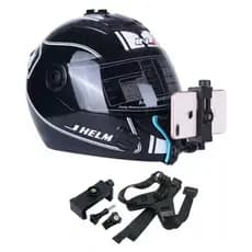 SUPORTE PARA CAPACETE BICICLETA CAMERA QUEIXO
