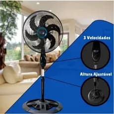 VENTILADOR STAND FAN / AA-40/AXF-001/ PRETO / 110v E 120v