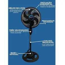 VENTILADOR DE COLUNA 110V E 120V/MODO RESFRIAMENTO, SILENCIOSO
