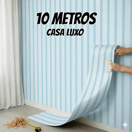 Papel de Parede Ripado Adesivo Premium 1/2/3/6/12 Metros 50cm – Madeira Decorativo Sala Quarto