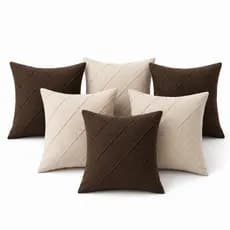 Kit 6 Capas de Almofada 40x40 Suede Luxo Decorativa para Sofá Sala Quarto Macia com Zíper