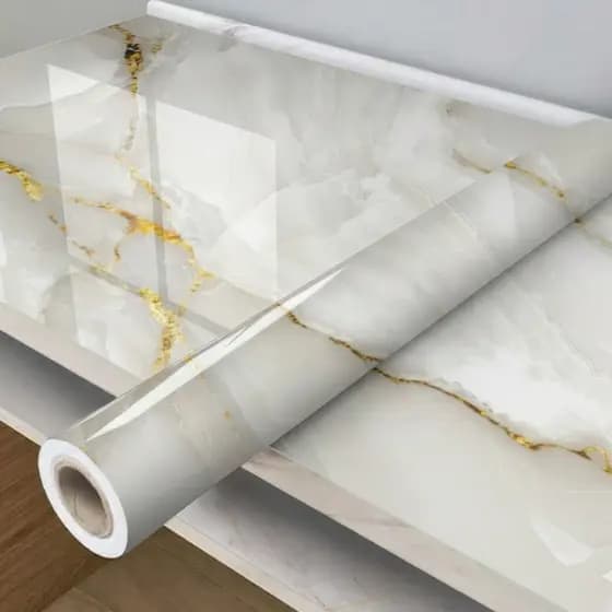 Papel de Parede Mármore Autoadesivo Vinílico Lavável – Sala Quarto Cozinha Banheiro | Autocolante