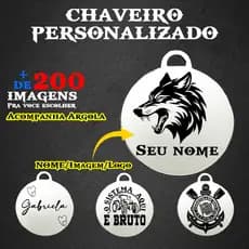 Chaveiro Personalizado A Laser Com Seu Nome Imagem Logo Envio Imediato