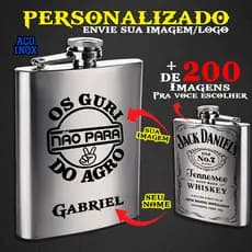 Cantil Personalizado Inox Porta Bebida Whisky Personalização Laser Casamento Padrinhos