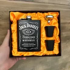 Kit Cantil Inox Premium Personalizado Presente Copos Caneta Canivete Funil Bebida Whisky Laser