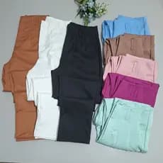 Kit 2 Calças Feminina Alfaiataria Cintura Alta Zíper Frontal Social Luxo Zarha