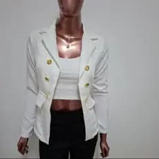 Blazer Feminino Alfaiataria Terninho Social Com Botão Moda