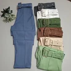 Calça Alfaiataria Social Feminina Tradicional Reta Con Cinto Estiloloso Tendencia