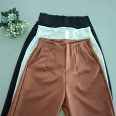 Calça Feminina Alfaiataria Social Cintura Alta Luxo Modelo Zarha