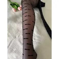 Moda Feminina Designer Carta Diária Fishnet Pura Meias Collants Cintura Alta Meia-Calça Presente