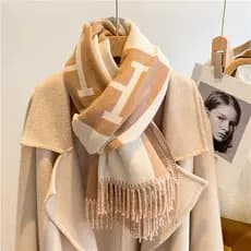 180x65cm Inverno Feminino H Carta Cashmere Lã Cachecol Xales Envoltório Longo Hijab Praia Pashmina Bandana