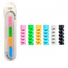 Cartela com 04 Protetor de Cabo em Silicone Espiral para Fio Celular Carregador USB Altomex CP-01