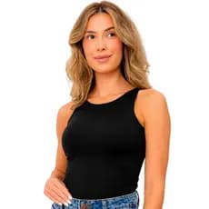 Regata Feminina Lisa Forro Duplo Suplex Blusa Menina Casual Elegante Básica Dia a Dia