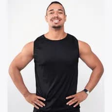 Regata Masculina Dryfit Preta Lisa Básica Treino Academia Confortável Camiseta Tecido Leve Slim Plus