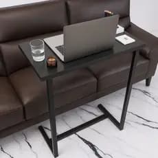 Mesinha de Apoio Estilo Industrial – Ideal para Sofá – Cor Preta
