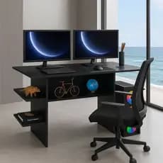 Mesa Gamer Escrivaninha para Computador, Notebook e Estudo – Preta