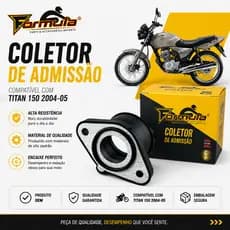 Coletor de Admissão Fórmula Honda Titan 150 2004-2005 sem catalisador