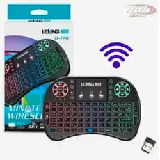 Mini Teclado Controle Sem Fio Para Tv iluminado Luz Led