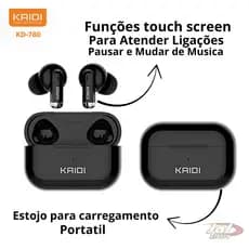 Fone De Ouvido Linha Premiun Bluetooth TWS KD-780 Kaidi!