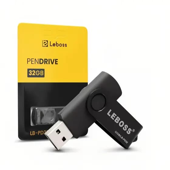 Pendrive USB 2.0 4GB 8GB 16GB 32GB 64GB 128GB PC Mac Linux Leitura 15-18MB/s Gravação 7-10MB/s