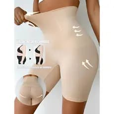 Short Cinta Modelador Feminina Levanta e Empina Bumbum 4 Barbatanas Aço Alta Compressão Não Enrola