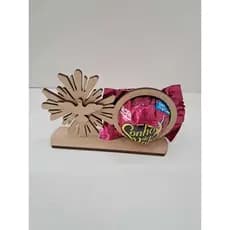 Kit 20 peças porta bombom Divino em MDF lembrancinha batizado / eucaristia