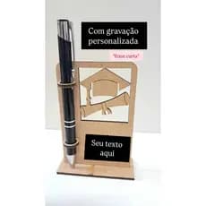 Kit 30 peças Capelo com porta caneta com texto Personalizado - Frase Curta