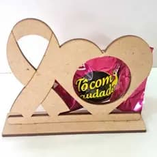Porta bombom MDF Laço Outubro Rosa Lembrancinha / Presente / Decoração / Campanha
