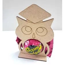 Porta bombom Coruja MDF - Lembrancinha Dia do Professor