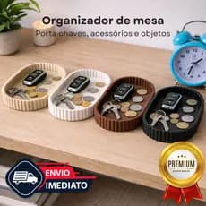 Organizador de Chaves e Objetos Decorativo Mesa Entrada Sala Escritório Minimalista Moderno Compacto