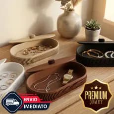 Organizador de Objetos Joias Chaves Acessórios C/ Tampa Decorativa Bandeja Multiuso Impressão 3D