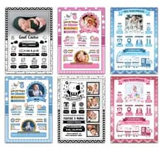 Quadro Nascimento Com Informações do Bebê Personalizado