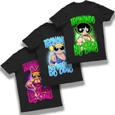 Camisetas Feminina Kit 3 Camisas De Treino Lindinha Docinho Florzinha Maromba Super Poderosas
