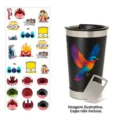 Uv Adesivos DTF Alta Qualidade Para Decoração Personalizados Envie Sua Arte 1 Metro Oferta